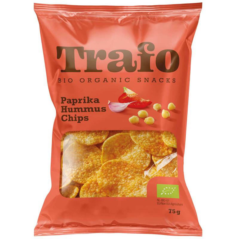 Hummus Chips Paprika van Trafo, 6 x 75 g